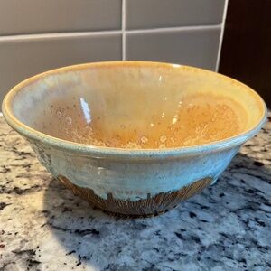 Handmade Ceramic Bowl - Drip Glaze Pottery